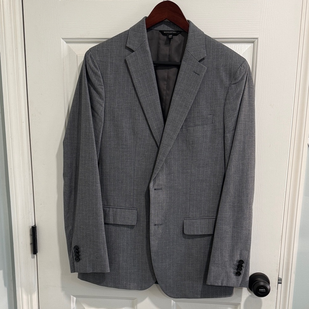 Banana Republic Men's Gray Pinstripe Blazer
